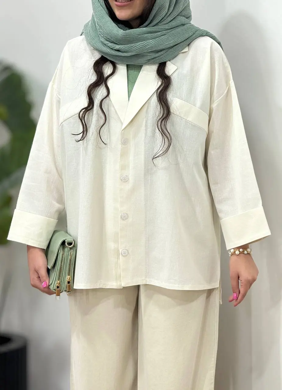 کت لینن پنبه میشل
